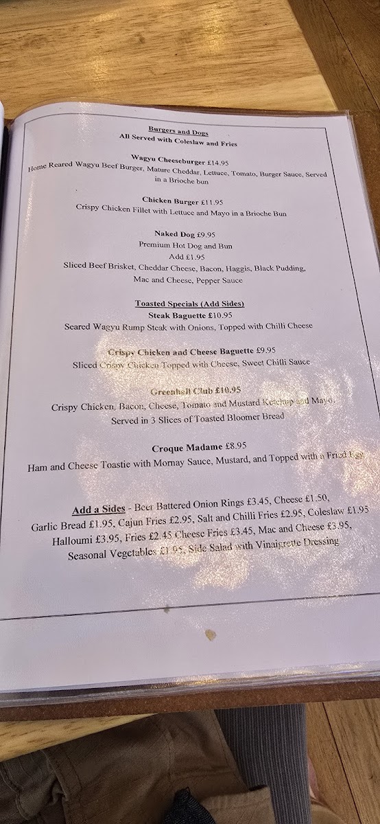 Menu Greenhall Country Cafe & Farm Shop-3